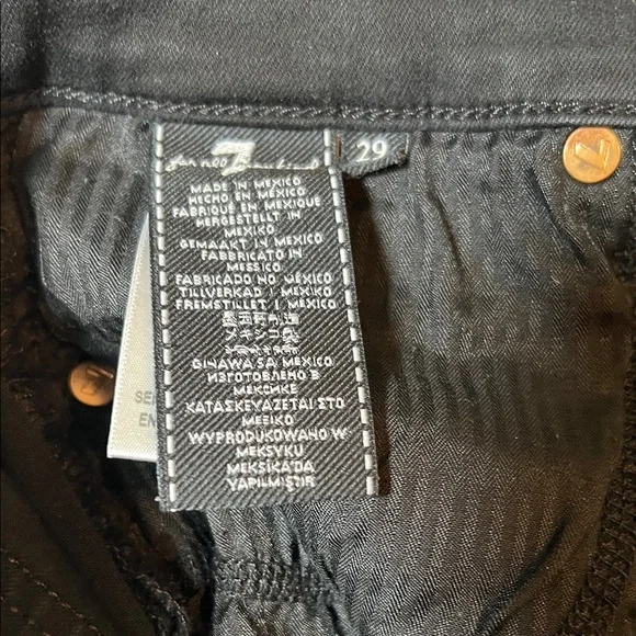 7 For All Mankind Gwenevere High Waist Ankle Jeans Designer Sz 29 Black - Picture 2 of 5